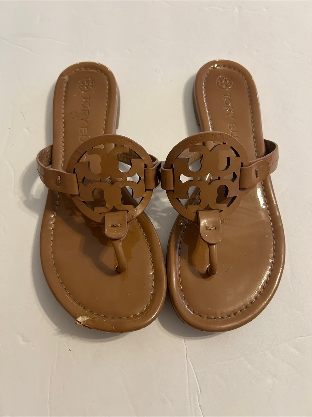 Tory Burch Brown Miller Thong Sandals size 7.5
